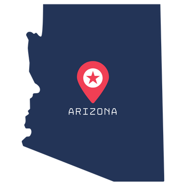Pictorial representation of map of Arizona