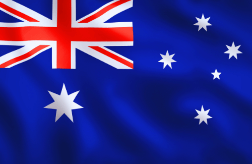 Image illustrating the big size flag of Australia