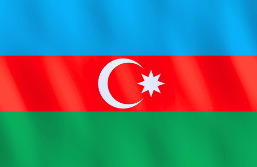 Image illustrating the big size flag of Azerbaijan