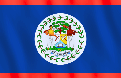 Image illustrating the big size flag of Belize