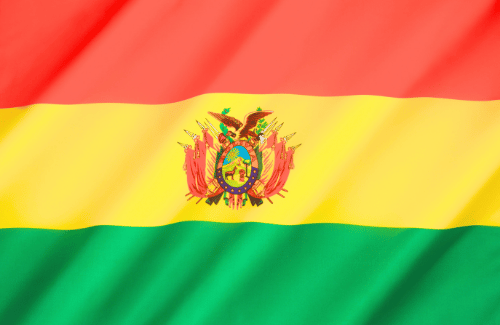 Image illustrating the big size flag of Bolivia