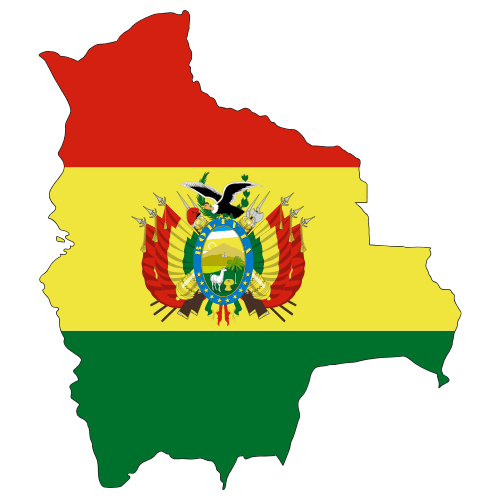 Pictorial representation of big size map of Bolivia