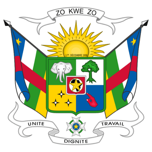Image showing the big size coat of arms or embelem of Central African Republic