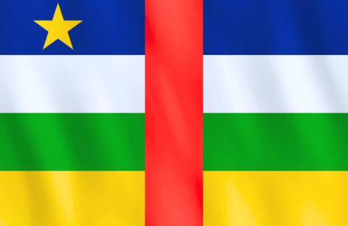 Image illustrating the big size flag of Central African Republic