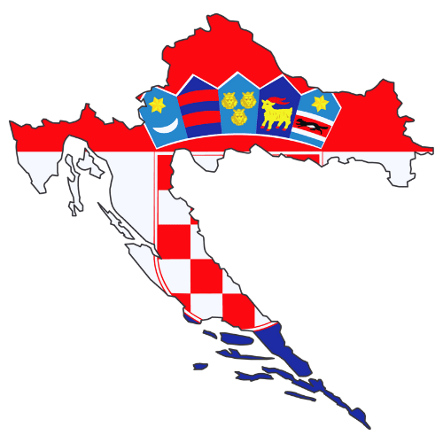 Pictorial representation of big size map of Croatia