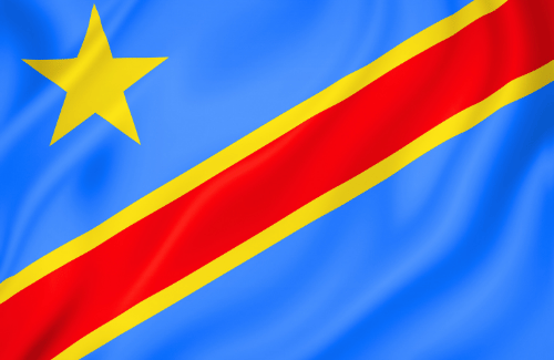 Image illustrating the big size flag of Democratic Republic of the Congo