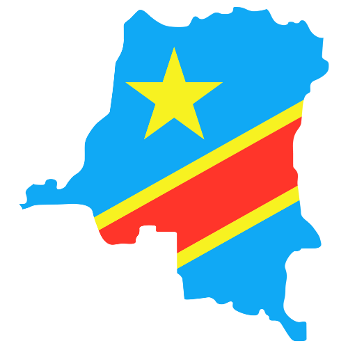 Pictorial representation of big size map of Democratic Republic of the Congo
