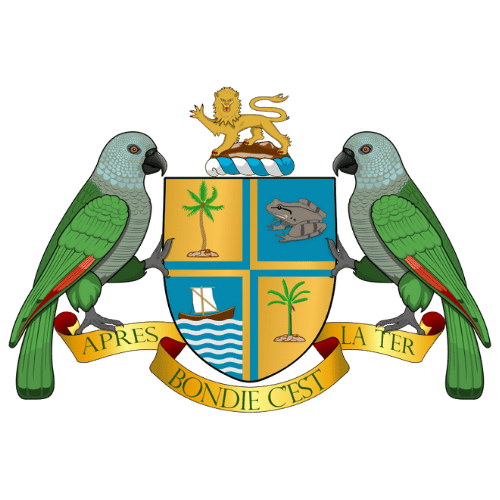 Image showing the big size coat of arms or embelem of Dominica