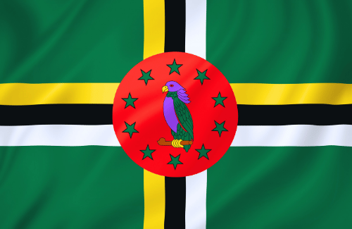 Image illustrating the big size flag of Dominica