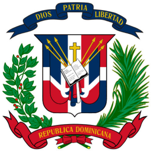 Image showing the big size coat of arms or embelem of Dominican Republic