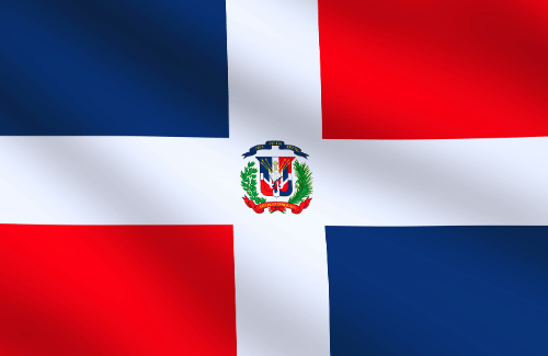 Image illustrating the big size flag of Dominican Republic