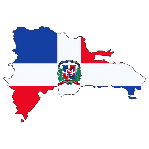 Pictorial representation of big size map of Dominican Republic