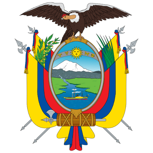 Image showing the big size coat of arms or embelem of Ecuador
