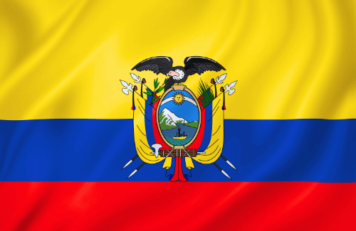Image illustrating the big size flag of Ecuador