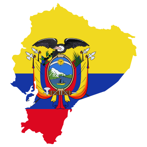 Pictorial representation of big size map of Ecuador