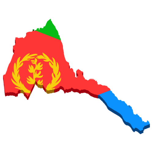 Pictorial representation of big size map of Eritrea