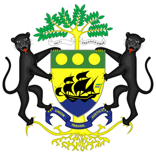 Image showing the big size coat of arms or embelem of Gabon