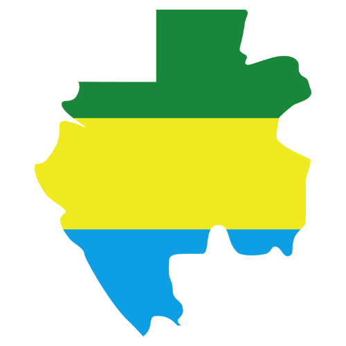 Pictorial representation of big size map of Gabon