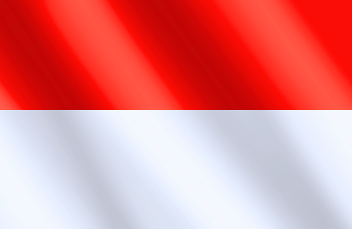 Image illustrating the big size flag of Indonesia