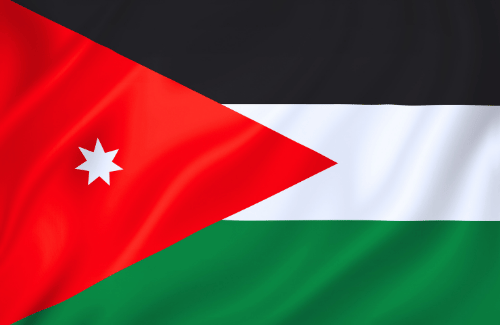 Image illustrating the big size flag of Jordan