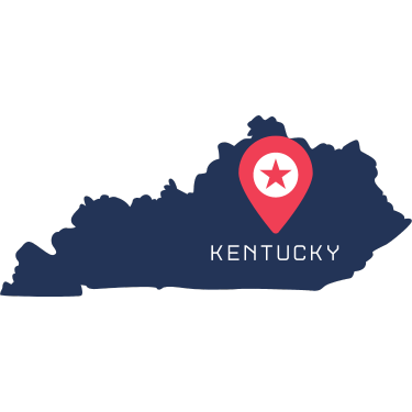 Pictorial representation of map of Kentucky