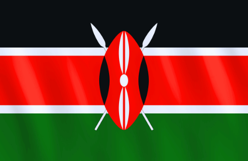 Image illustrating the big size flag of Kenya