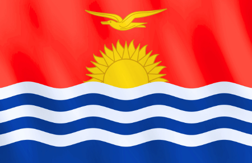 Image illustrating the big size flag of Kiribati
