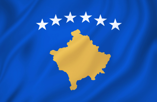 Image illustrating the big size flag of Kosovo