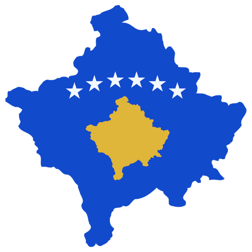 Pictorial representation of big size map of Kosovo