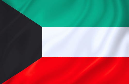 Image illustrating the big size flag of Kuwait