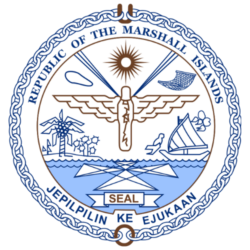 Image showing the big size coat of arms or embelem of Marshall Islands