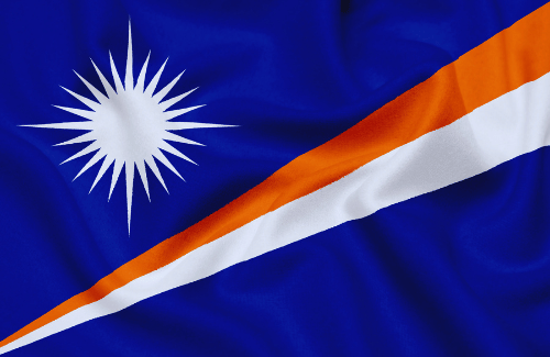 Image illustrating the big size flag of Marshall Islands