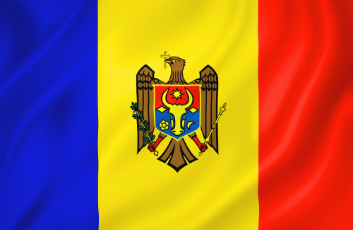 Image illustrating the big size flag of Moldova