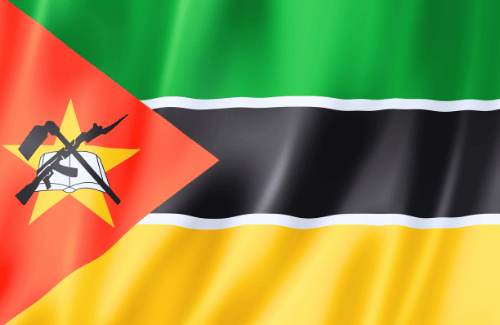 Image illustrating the big size flag of Mozambique