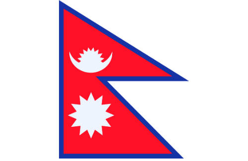 Image illustrating the big size flag of Nepal