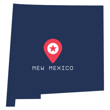 Pictorial representation of map of New Mexico