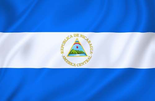 Image illustrating the big size flag of Nicaragua