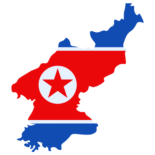 Pictorial representation of big size map of North Korea