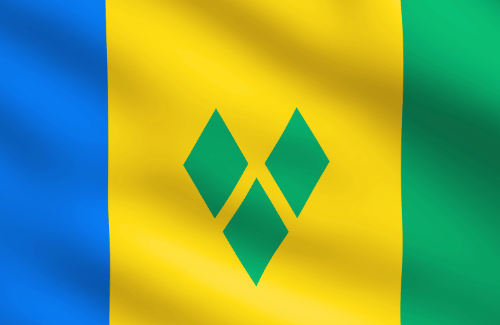 Image illustrating the big size flag of Saint Vincent and the Grenadines