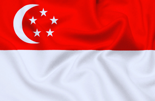 Image illustrating the big size flag of Singapore