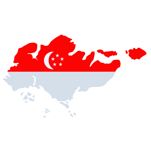 Pictorial representation of big size map of Singapore