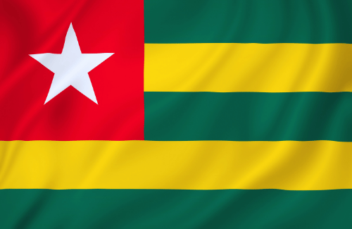 Image illustrating the big size flag of Togo