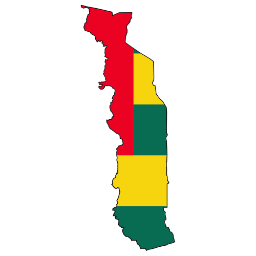 Pictorial representation of big size map of Togo